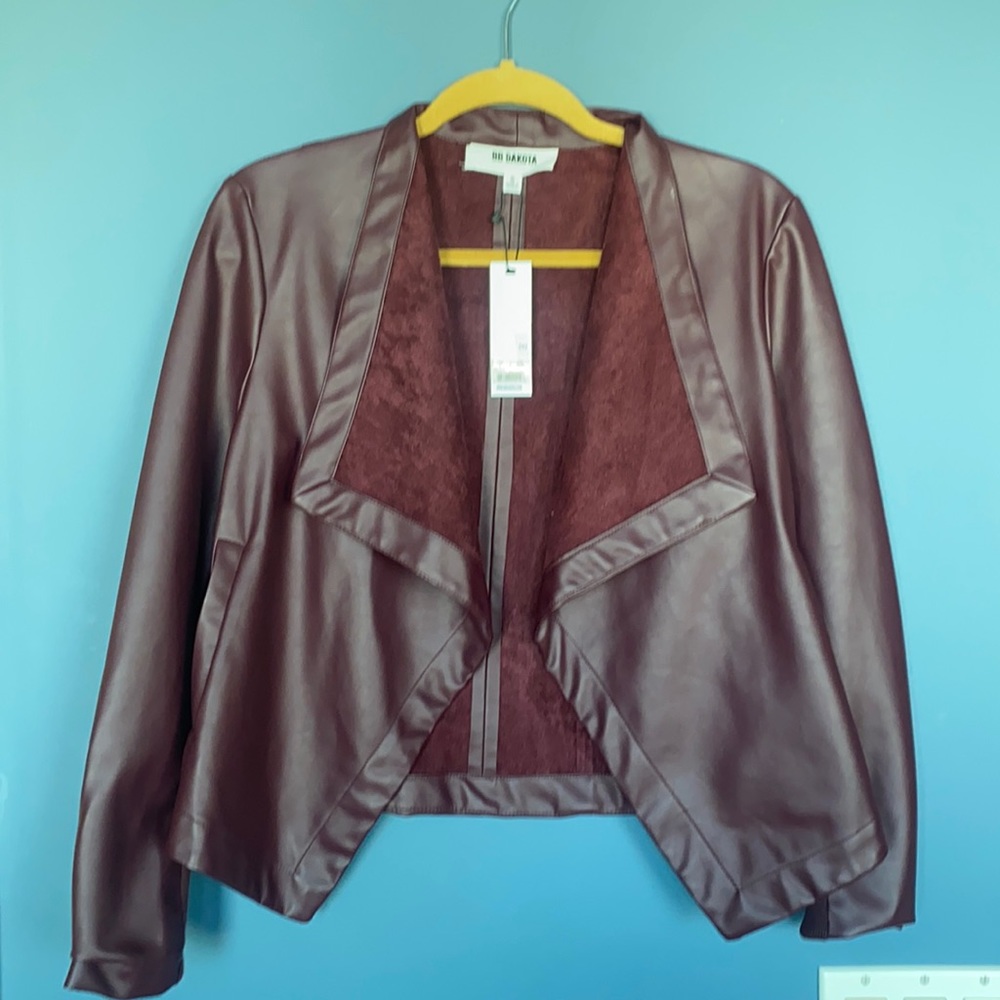 Brand New BB Dakota Maroon Leather Jacket